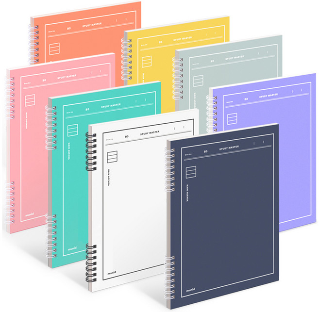 橫條筆記本組 8mm 8入, 混色, 1套