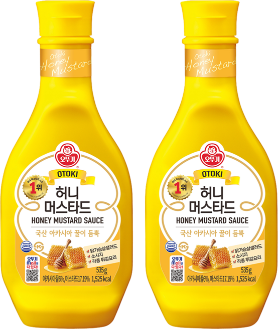 오뚜기 허니머스타드 소스, 535g, 2개