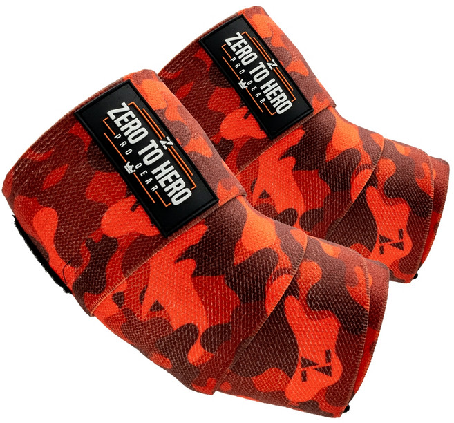 제로투히어로 카모 팔꿈치보호대 SIGNATURE 좌우세트, 1세트, 레드 카모