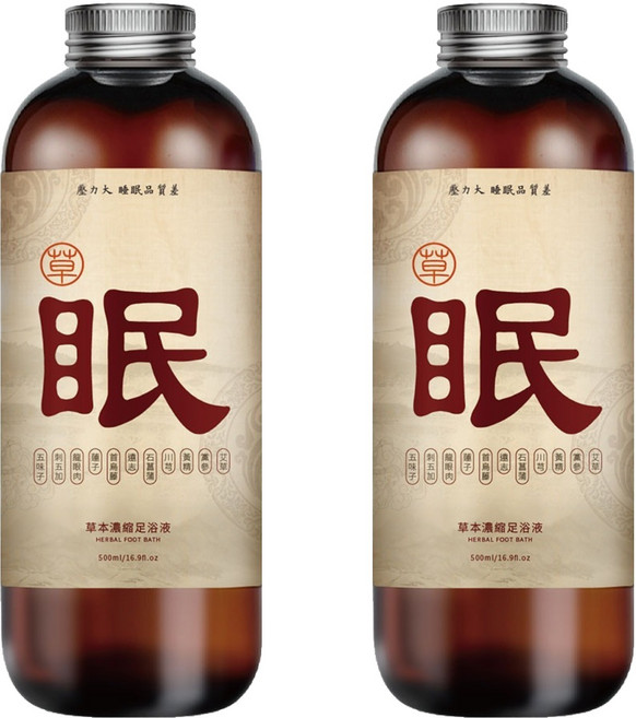 廣春堂高濃縮草本足浴液 -益眠款 草本精華 舒緩疲勞 幫助入睡, 1瓶, 2瓶, 500ml