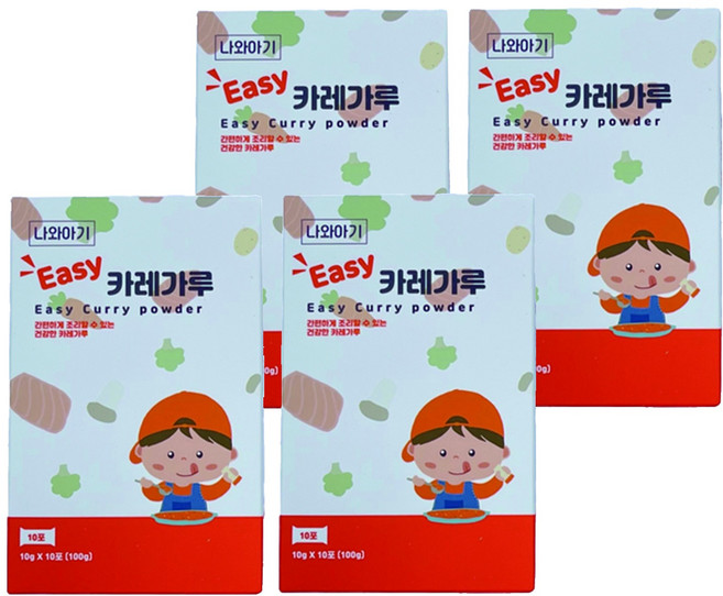 나와아기 유아용 카레가루 10p, 100g, 4개