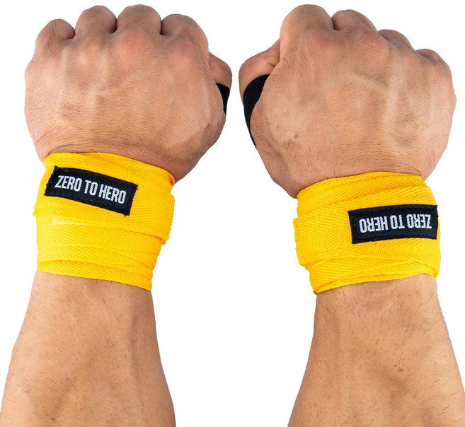 제로투히어로 면 손목보호대 2p 세트, 1세트, Yellow