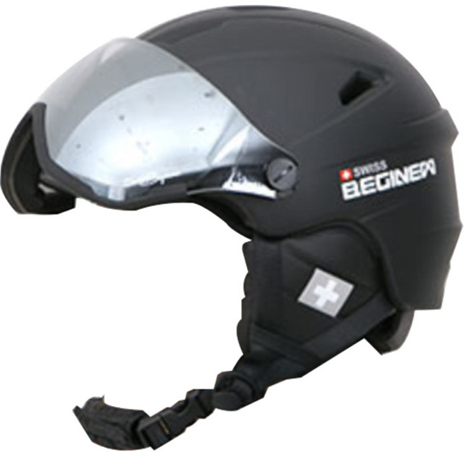 스위스비기뉴 고글 일체형 바이저헬멧 아시안핏 NEW SBHG-01, 블랙, 1개