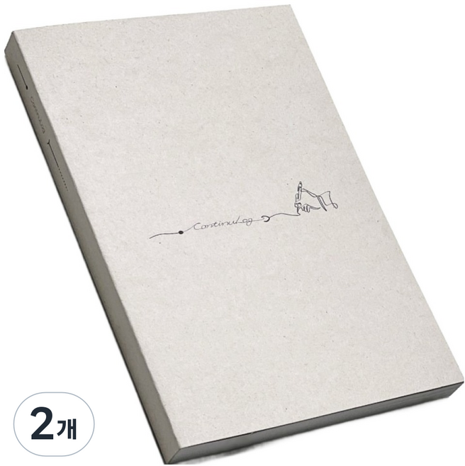 작가님 컨티뉴로그 이얼리 먼슬리 데일리 만년형 플래너 다이어리, 아이보리, 2개