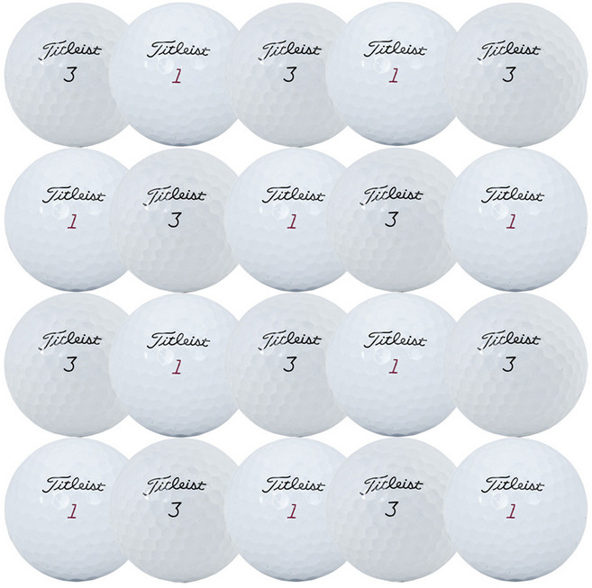 Titleist PRO V1 V1X 混合二手高爾夫球 實惠型, 白色, 20個