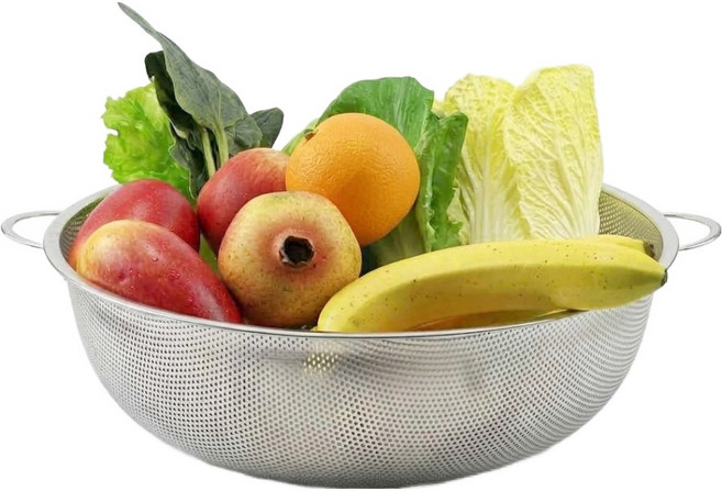 퀸센스 스텐 펀칭볼 바구니, 실버, 1개