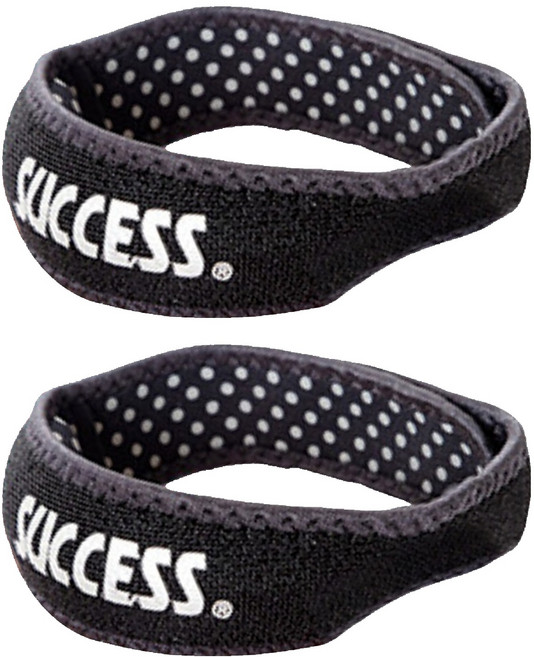 SUCCESS 成功 遠紅外線可調式髕骨帶 彈性避震軟管 男女通用, 2條