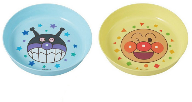 ANPANMAN 麵包超人 點心盤2件組 日本製, 麵包超人 + 細菌人, 1套