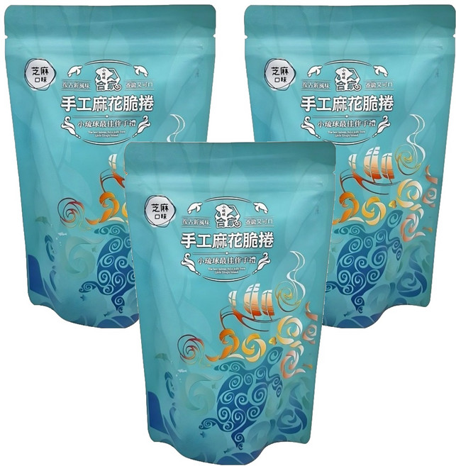 合家 麻花捲 芝麻, 190g, 3包