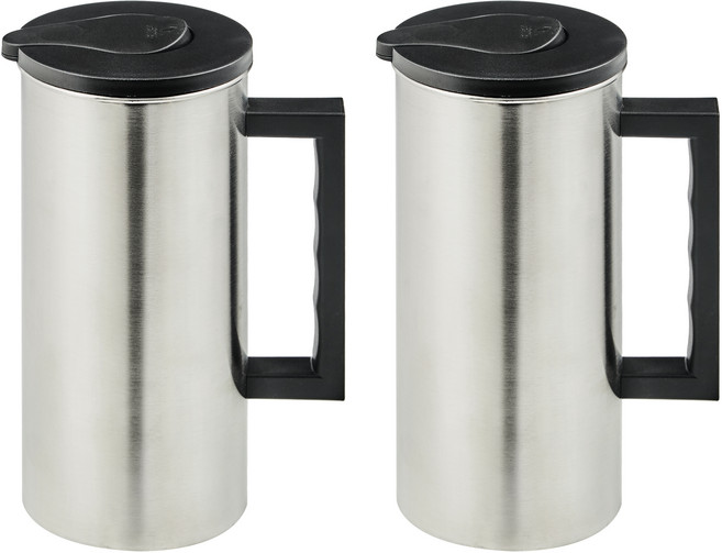 코멧 홈 스테인리스 핸들 냉장고 물병, 2개, 1.6L