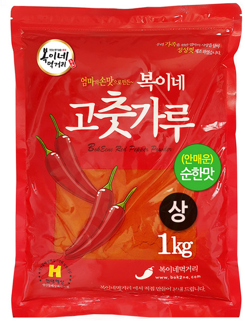 복이네먹거리 떡볶이용고춧가루 상 소스용 순한맛, 1kg, 1개