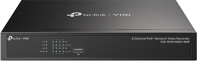 tp-link VIGI 8 路 PoE+ 網路監控主機/監視器主機, NVR1008H-8MP, 1個