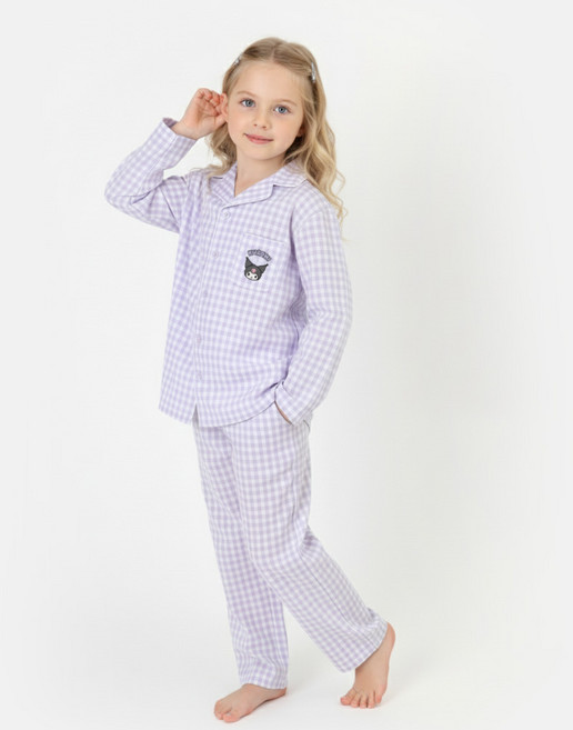 PremierFam 童款酷洛米格紋9分睡衣套裝