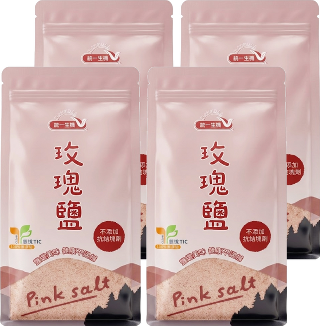 統一生機 玫瑰鹽, 450g, 4包