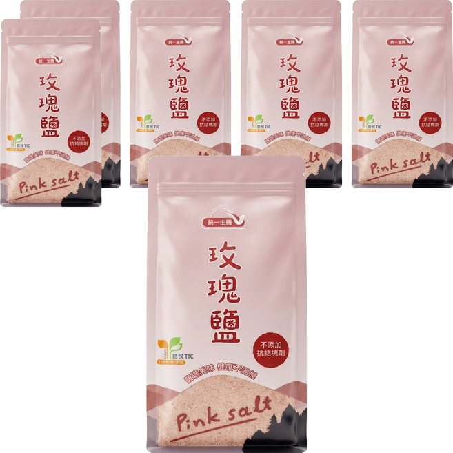 統一生機 玫瑰鹽, 450g, 6包