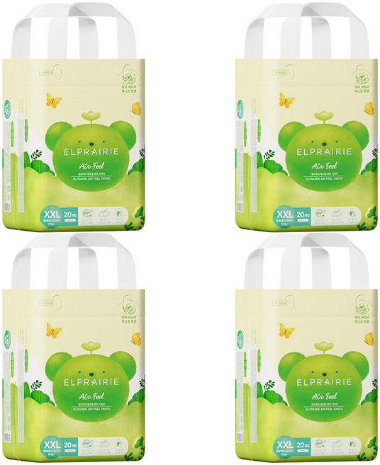 엘프레리 에어필 팬티형 기저귀 남여공용, 점보형(2XL), 80매