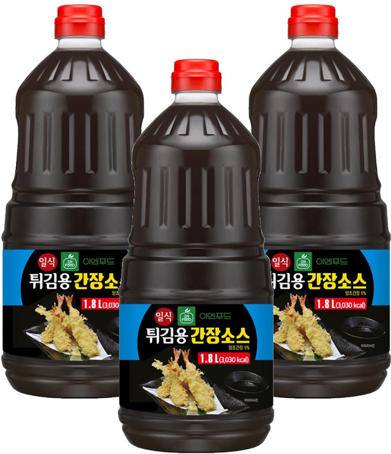 이엔푸드 일식튀김용 간장소스, 1.8L, 3개