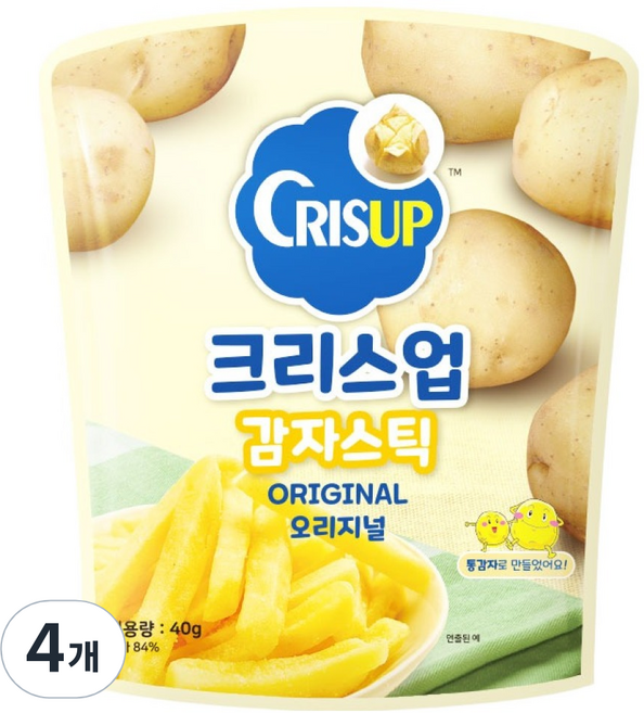 크리스업 감자스틱 오리지널, 40g, 4개