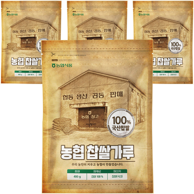 농협식품 농협 찹쌀가루, 4개, 400g