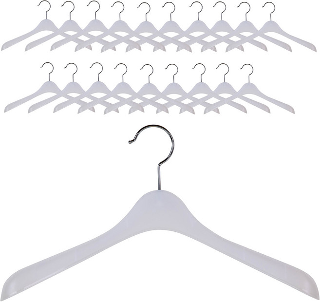 여성용 두꺼운 자켓 옷걸이 T3, 반투명, 20개