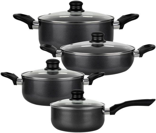 탐사 냄비 4종 세트 (인덕션 사용 가능) [국내 생산], 딥블랙, 편수 냄비 18cm + 양수 냄비 20cm + 양수 냄비 24cm + 전골 냄비 24cm, 1세트