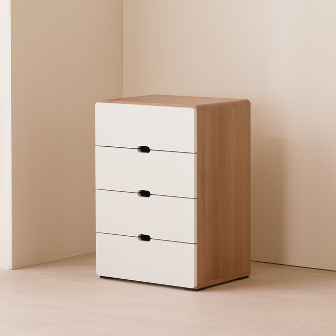 제이디퍼니처 로미 서랍장, 아카시아화이트, 4단