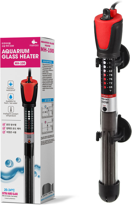 모비딕 아쿠아리움 방수 고급히터 MH-100W, 1개
