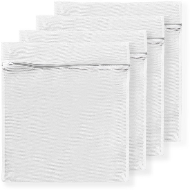 라뽐므 무형광 사각 세탁망 중형, 화이트, 4개