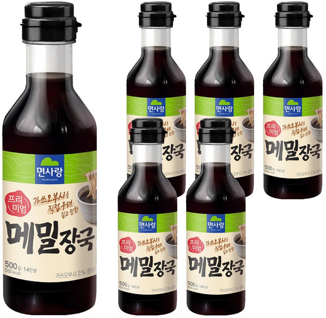 면사랑 프리미엄 메밀장국, 500ml, 6개