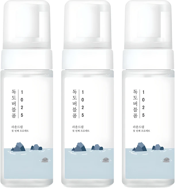 라운드랩 1025 독도 버블 클렌징 폼, 150ml, 3개 - 쿠팡