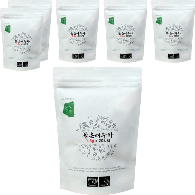 Sanhaerang 山海 韓國產手工烘焙苦瓜茶茶包, 6個, 20入, 1.5g