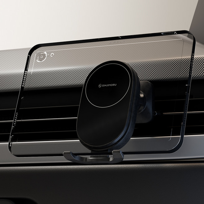 신지모루 폴드 플립 호환 M-픽스 맥세이프 차량용 무선충전 거치대, 블랙, CARM_M-FIX