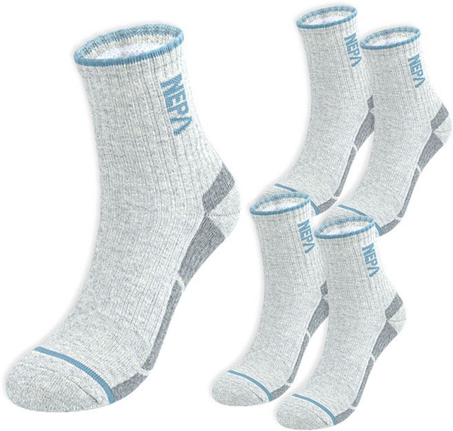 네파 여성용 하이브리드 쿠션 미들삭스 5켤레 세트, 그레이, 1세트