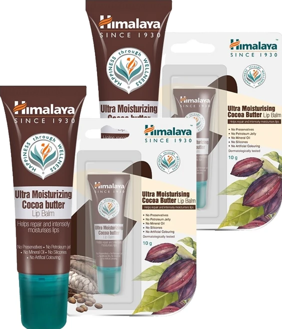 히말라야 울트라 모이스쳐라이징 튜브형 립밤, 코코아버터, 10g, 2개 - 쿠팡