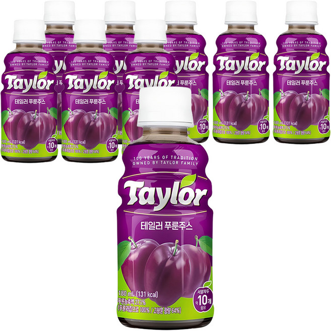 테일러 푸룬주스, 180ml, 9개