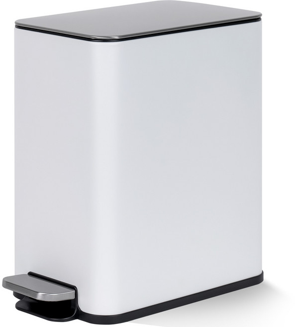 프랑코홈 셀렉트 무소음 시그니처 페달 휴지통 10L 슬림사각, 화이트