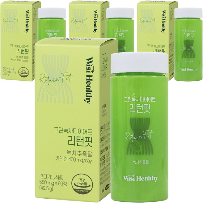 Wisi Healthy 綠茶纖活Return Fit, 90片, 4個