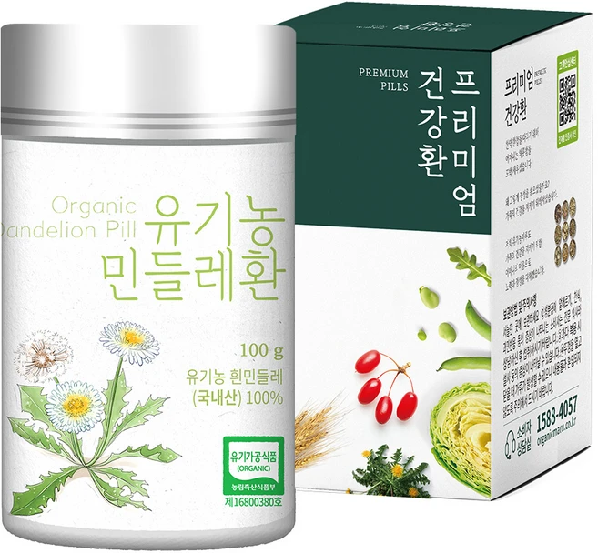 유기농마루 정품 유기농 민들레환, 1개, 100g - 쿠팡