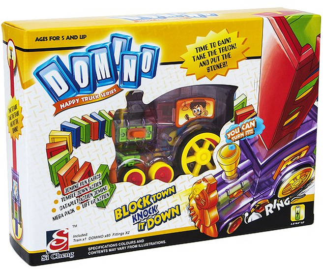 17mall 骨牌車 骨牌火車玩具 適合5歲及以上兒童, 1盒