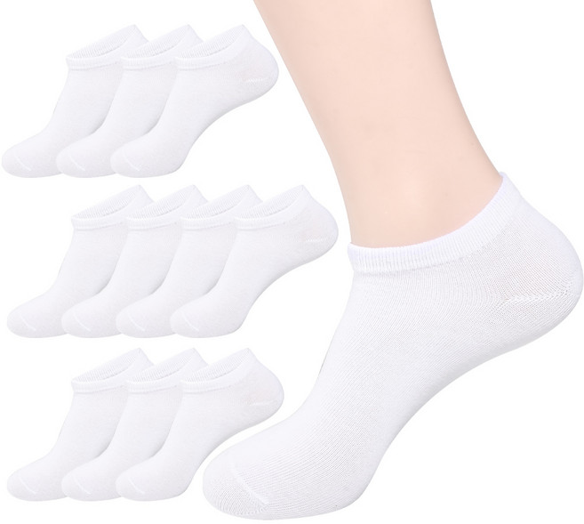 두발로 여성용 프리미엄 스니커즈 발목 양말 10켤레