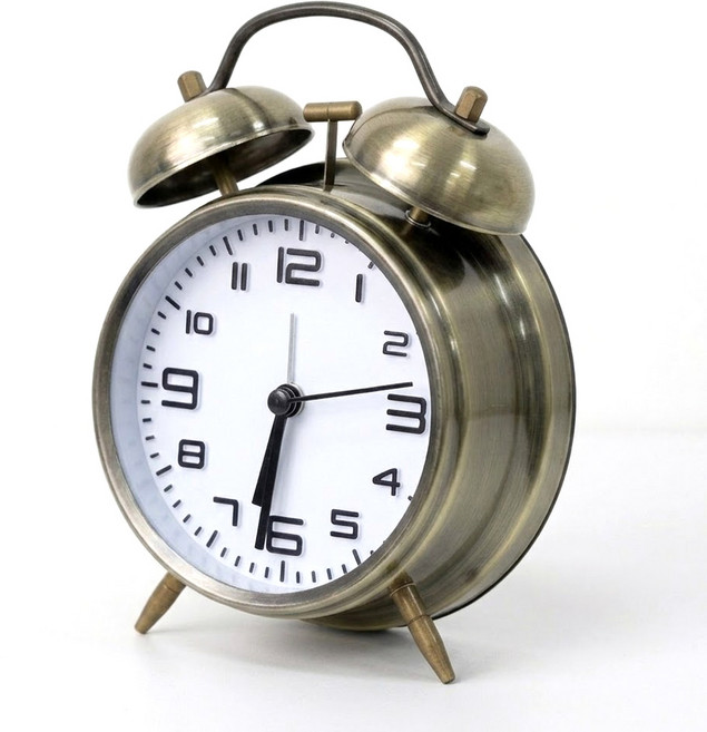 루아즈 인테리어 무소음 시끄러운 탁상 알람시계 LUAZ-AL1, 골드화이트