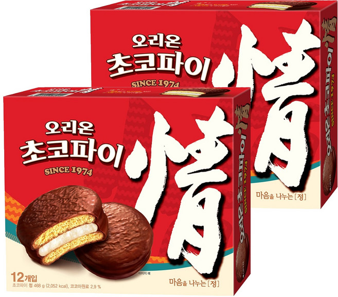 오리온초코파이 정, 468g, 2개