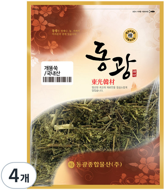 동광한방몰 개똥쑥 국내산, 600g, 4개
