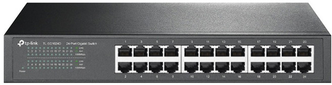 tp-link 24埠 Gigabit 桌上型/機架裝載型交換器, TL-SG1024D, 1個