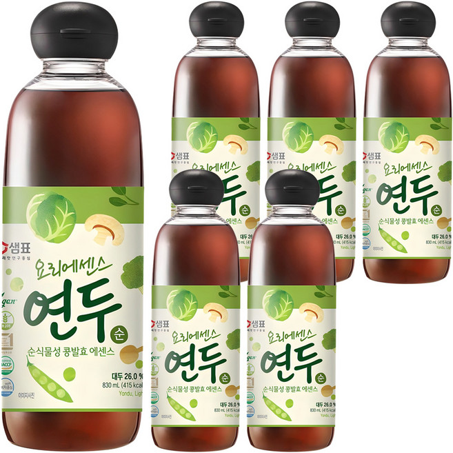 샘표 요리에센스 연두 순, 830ml, 6개
