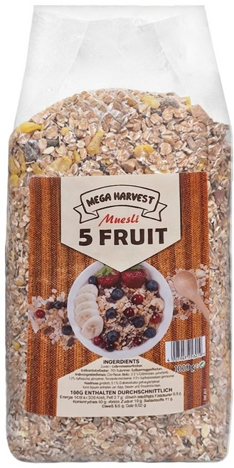 MEGA HARVEST 德國天然什錦榛果穀片, 1000g, 1包
