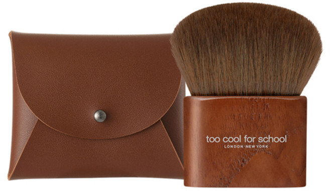 투쿨포스쿨 아티스트 비건 포켓 파우더 브러쉬 + 파우치 세트, 1개, 혼합색상