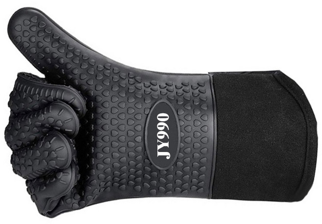 자유부인 열차단 실리콘 주방오븐장갑, 블랙, 1개