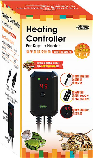 ISTA 伊士達 爬蟲加溫控制器 爬蟲寵物專用 1000W I-650, 黑色, 1個