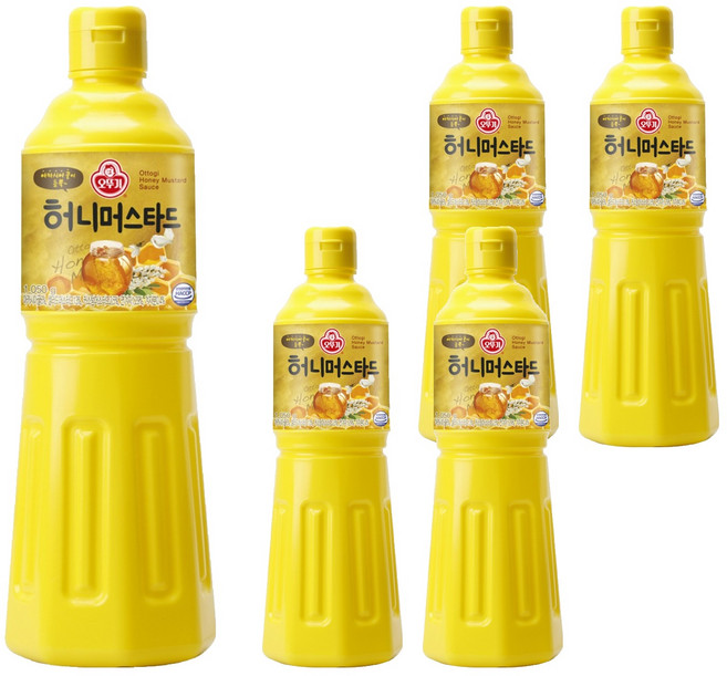 오뚜기 허니 머스타드 소스, 1.05kg, 5개